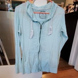Mint green zip up hoodie
